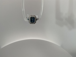  London Blue Topaz and Diamond Ring