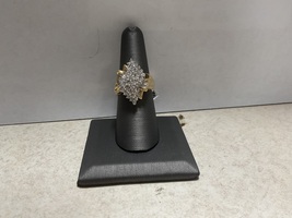  14kt yellow gold cluster ring 5.50dwt