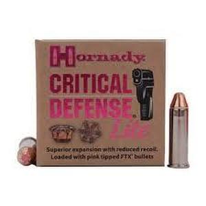 HORNADY CRITICAL DEFENSE LITE 38 SPL 90GR FTX